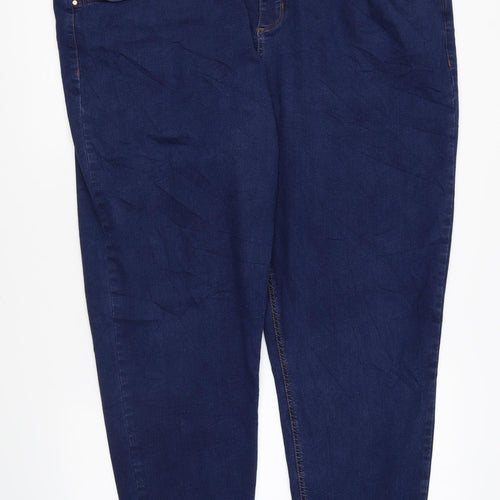 George Womens Blue Cotton Skinny Jeans Size 26 L28 in Regular Zip