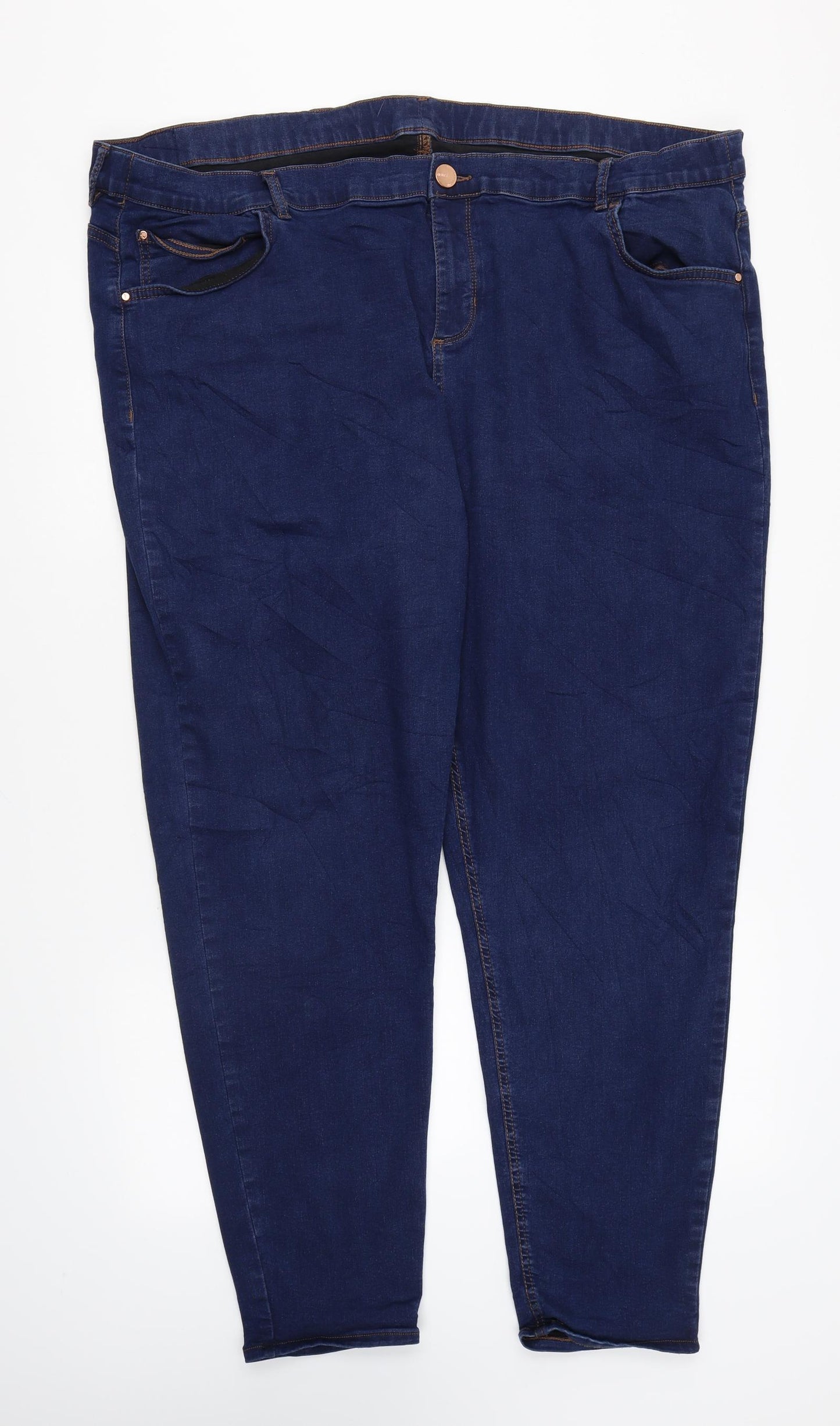 George Womens Blue Cotton Skinny Jeans Size 26 L28 in Regular Zip