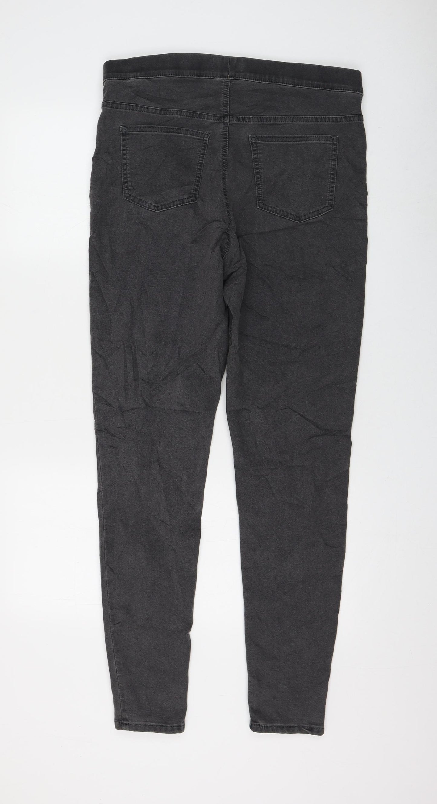 Marks and Spencer Womens Grey Cotton Jegging Jeans Size 14 L30 in Regular