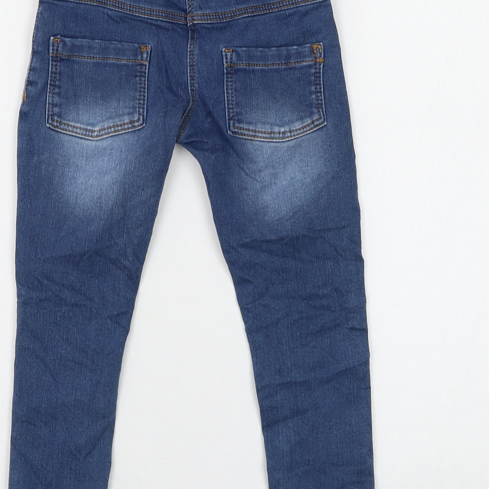 Marks and Spencer Girls Blue Cotton Skinny Jeans Size 2-3 Years Regular Pullover