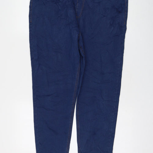 Preworn Womens Blue Polyester Jegging Jeans Size 39 in L28 in Regular