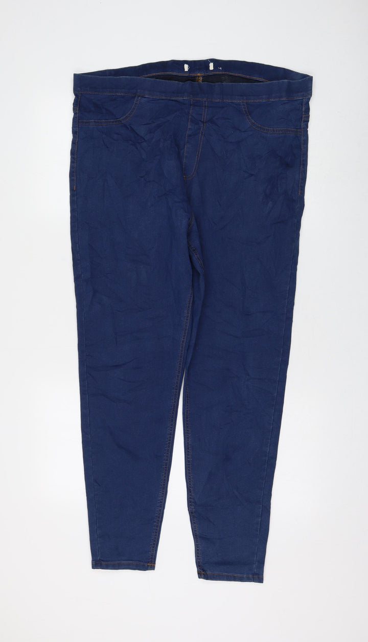 Preworn Womens Blue Polyester Jegging Jeans Size 39 in L28 in Regular