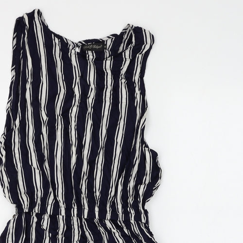 Rock & Religion Womens Blue Striped Viscose Bodysuit One-Piece Size 14 L3 in Pullover