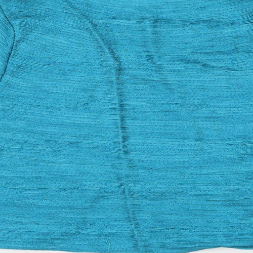 Klass Womens Blue V-Neck Polyester Cardigan Jumper Size L