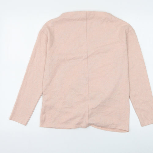 George Womens Pink Boat Neck Polyester Pullover Jumper Size 8 - Knot Front