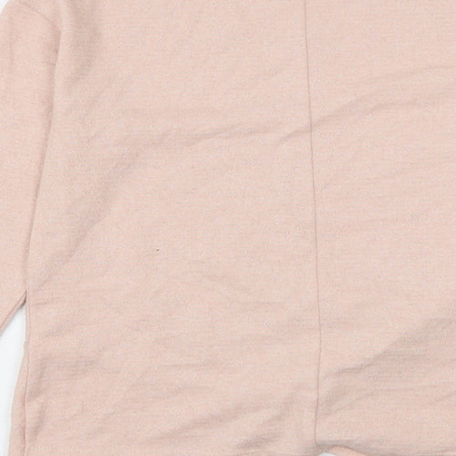 George Womens Pink Boat Neck Polyester Pullover Jumper Size 8 - Knot Front