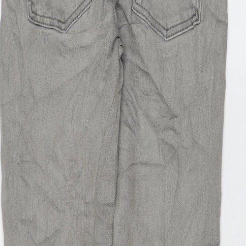 Marks and Spencer Womens Grey Cotton Skinny Jeans Size 8 L28 in Regular Zip