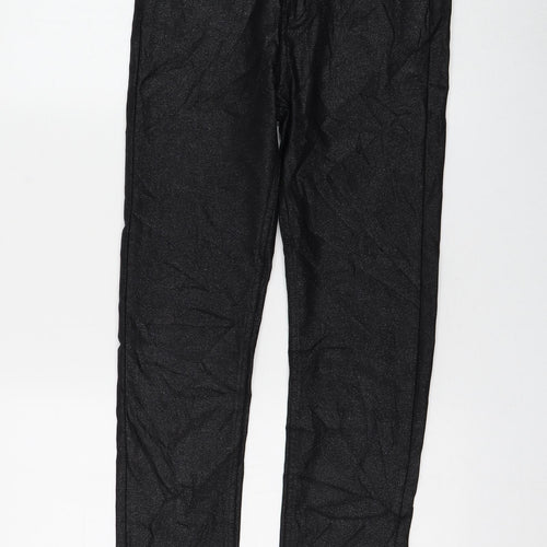 Marks and Spencer Womens Black Viscose Skinny Jeans Size 10 L28 in Regular Zip