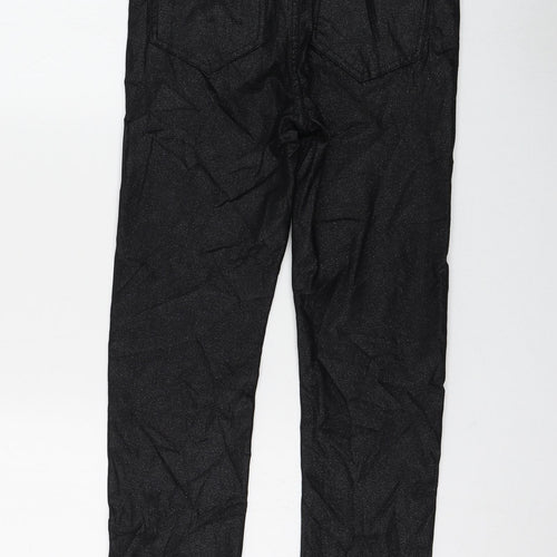Marks and Spencer Womens Black Viscose Skinny Jeans Size 10 L28 in Regular Zip