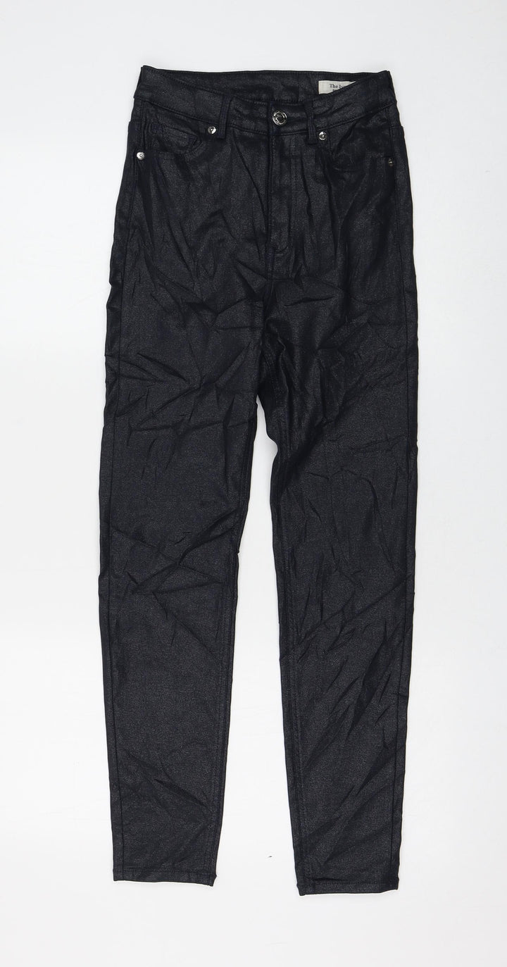 Marks and Spencer Womens Black Viscose Skinny Jeans Size 8 L27 in Regular Zip