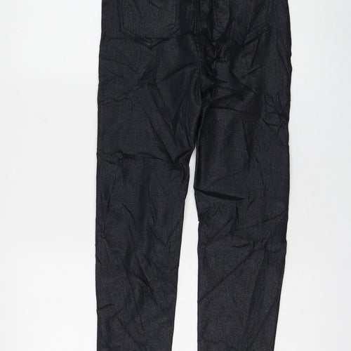 Marks and Spencer Womens Black Viscose Skinny Jeans Size 8 L27 in Regular Zip