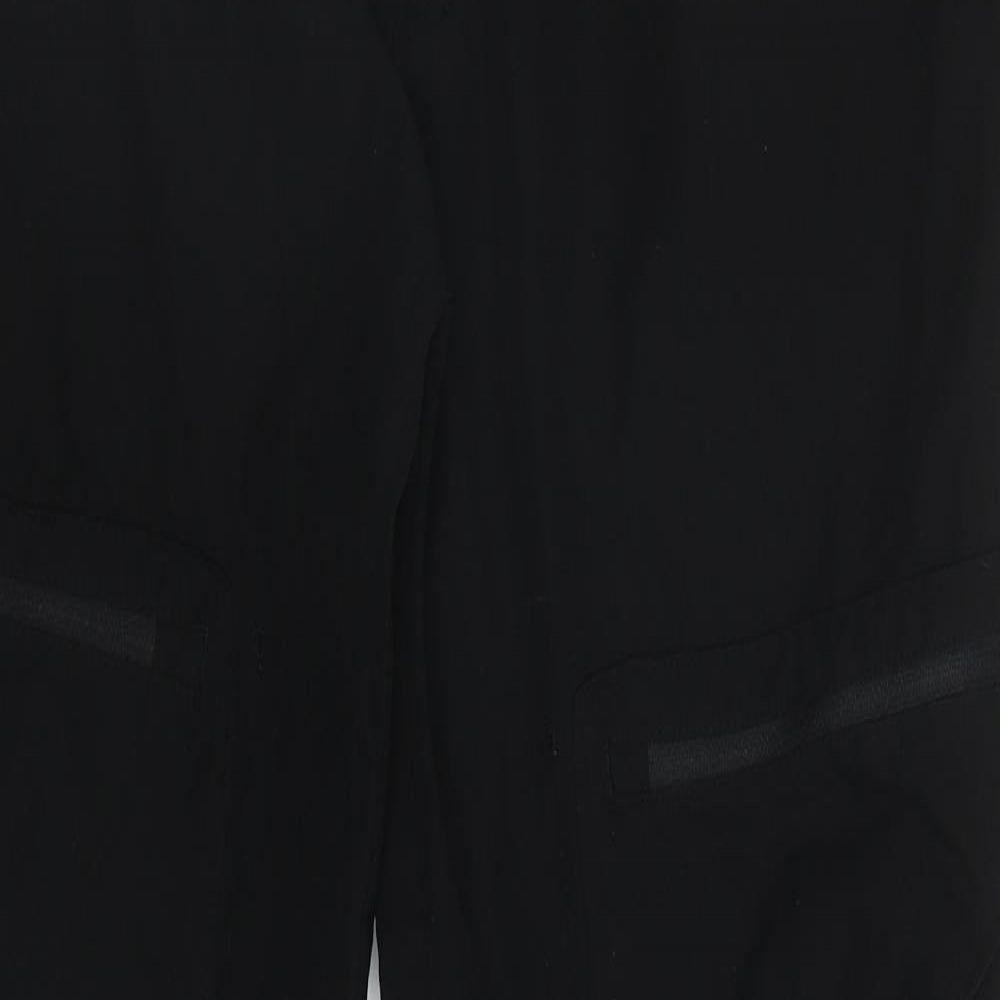 DARE2B Mens Black Polyamide Cargo Trousers Size 38 in L31 in Regular Zip