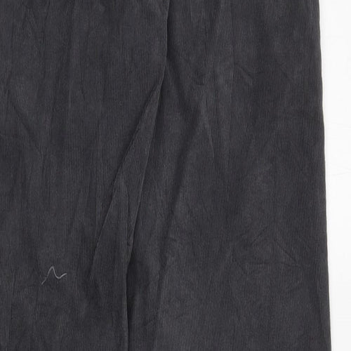 Marks and Spencer Mens Grey Cotton Trousers Size 30 in L33 in Regular Zip