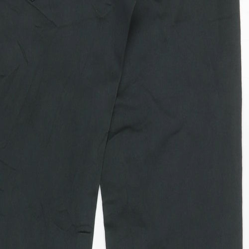 Marks and Spencer Mens Green Cotton Straight Jeans Size 28 in L31 in Slim Zip