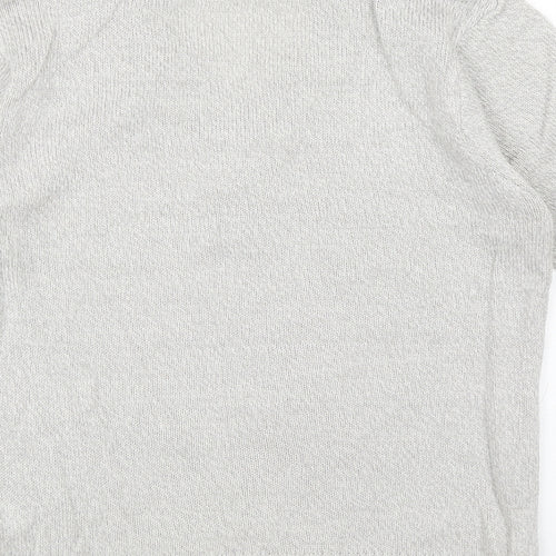 Damart Womens Grey V-Neck Acrylic Pullover Jumper Size 10