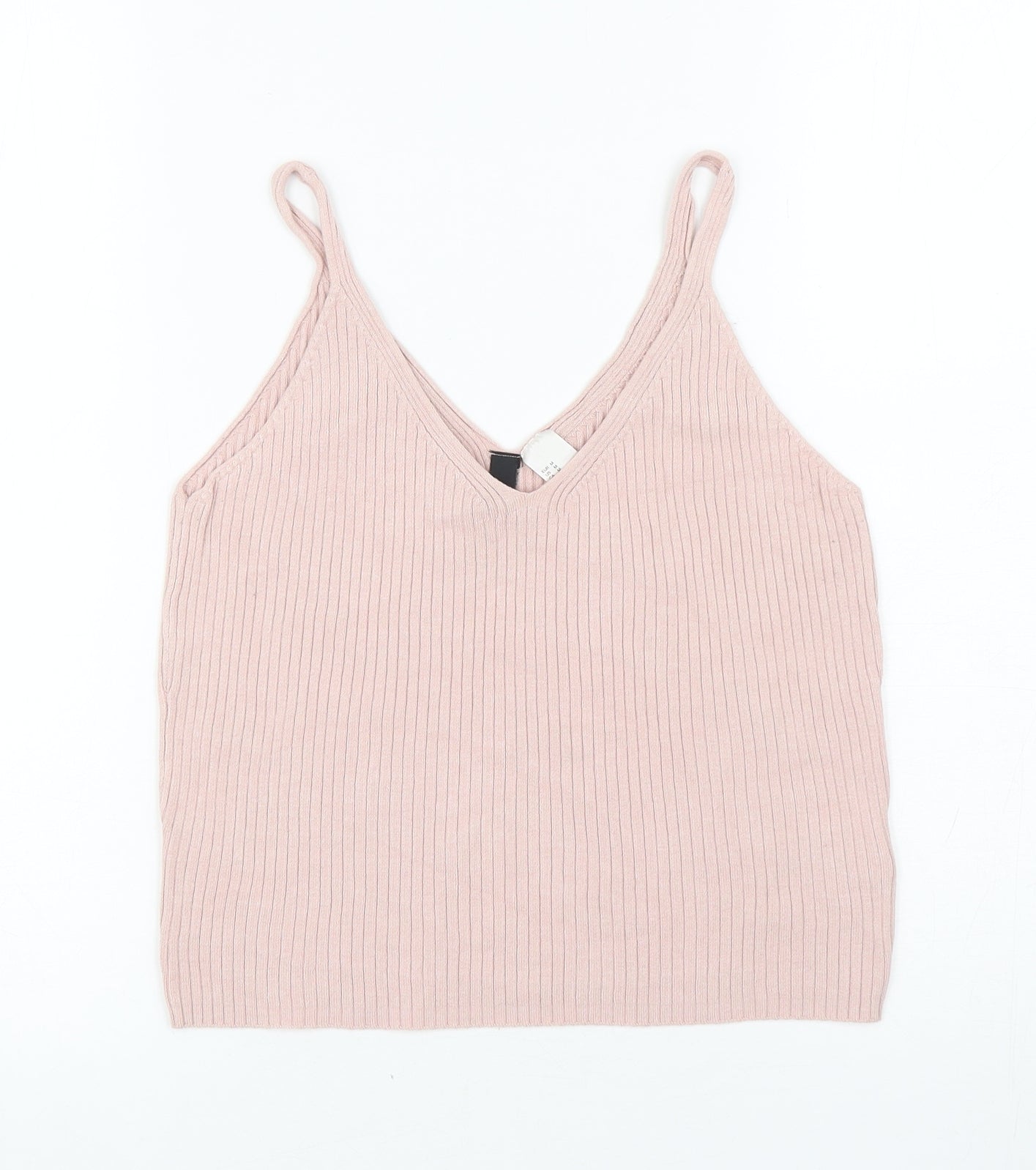 Divided Womens Pink Viscose Camisole Tank Size M V-Neck