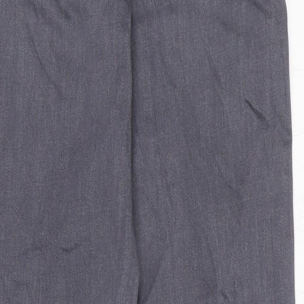 Marks and Spencer Womens Grey Cotton Straight Jeans Size 8 Regular Zip