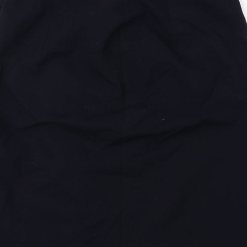 Marks and Spencer Womens Blue Polyester Straight & Pencil Skirt Size 12 Zip