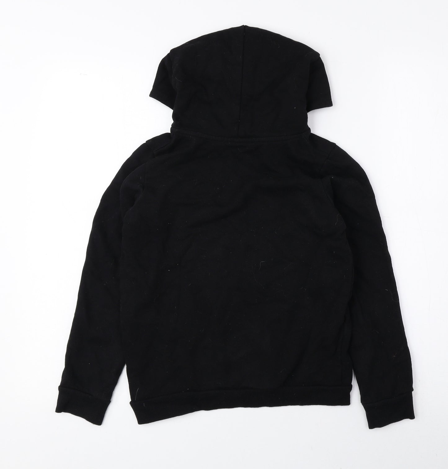 George Girls Black Cotton Pullover Hoodie Size 9-10 Years - Pudsey Bear