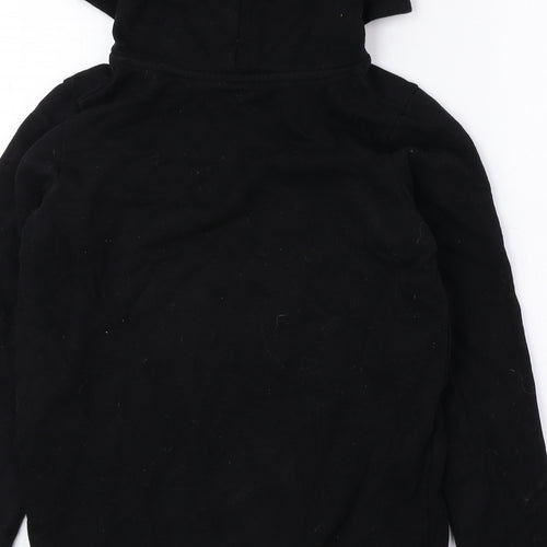 George Girls Black Cotton Pullover Hoodie Size 9-10 Years - Pudsey Bear