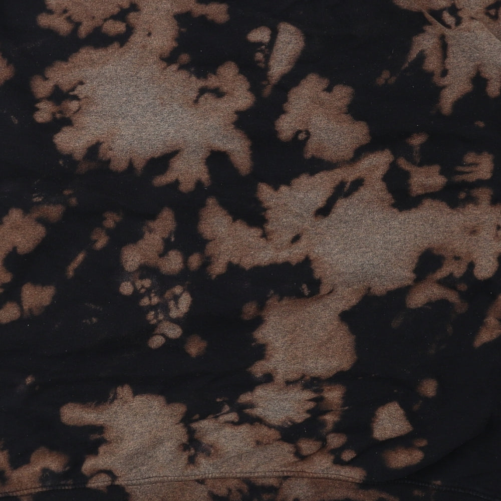 PRETTYLITTLETHING Womens Black Polyester Pullover Sweatshirt Size XL Pullover - Tie Dye