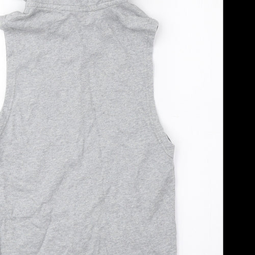 F&F Boys Grey Cotton Full Zip Hoodie Size 8-9 Years Zip