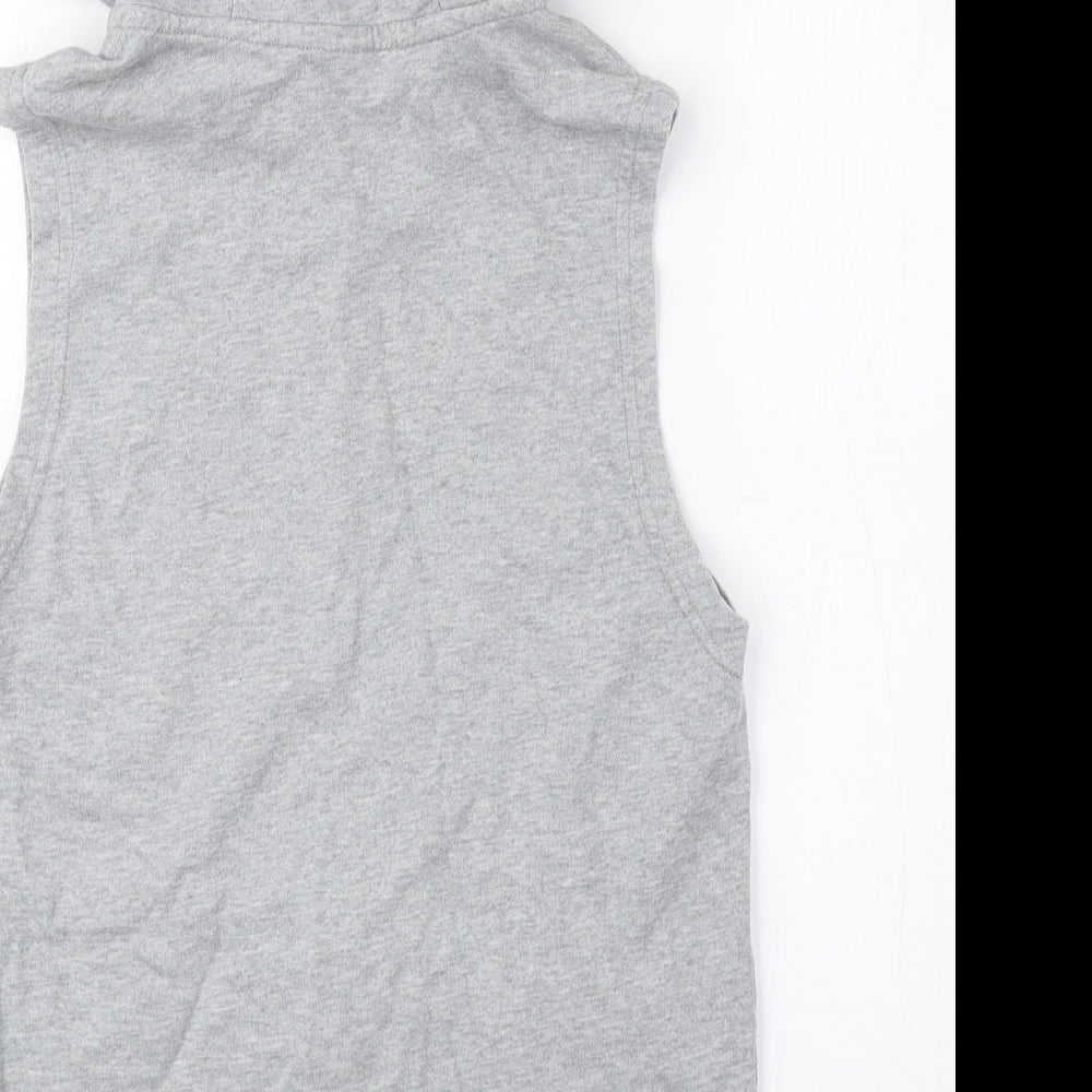 F&F Boys Grey Cotton Full Zip Hoodie Size 8-9 Years Zip