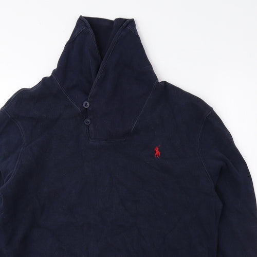 Ralph Lauren Mens Blue Cotton Pullover Sweatshirt Size M