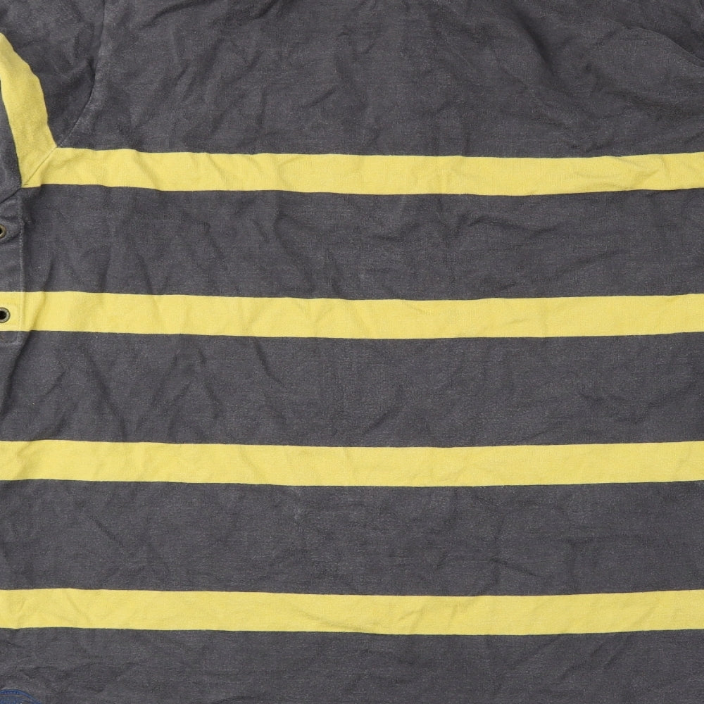 Joules Mens Grey Striped Cotton Pullover Sweatshirt Size 2XL - Rugby