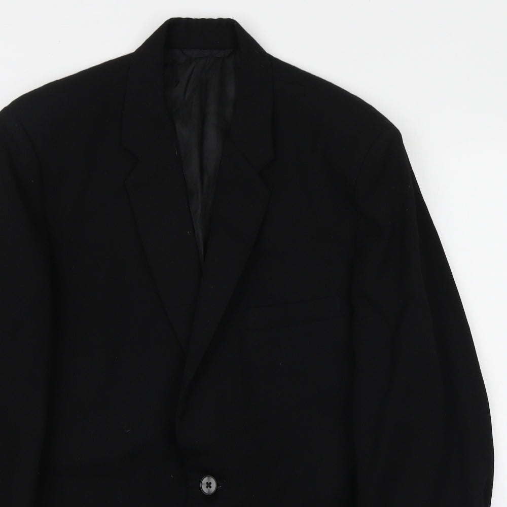Burton Tailoring Mens Black Polyester Jacket Blazer Size L