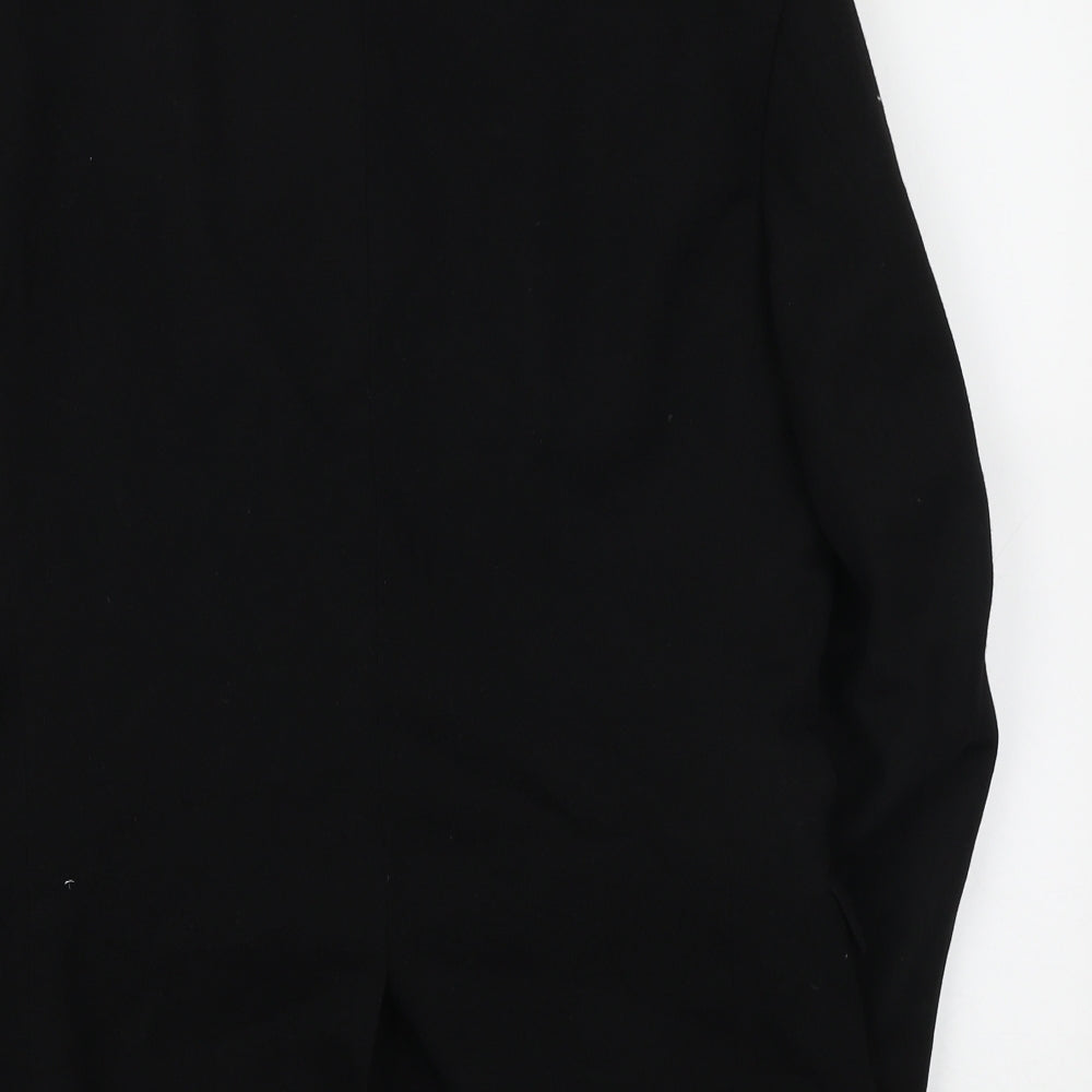 Burton Tailoring Mens Black Polyester Jacket Blazer Size L