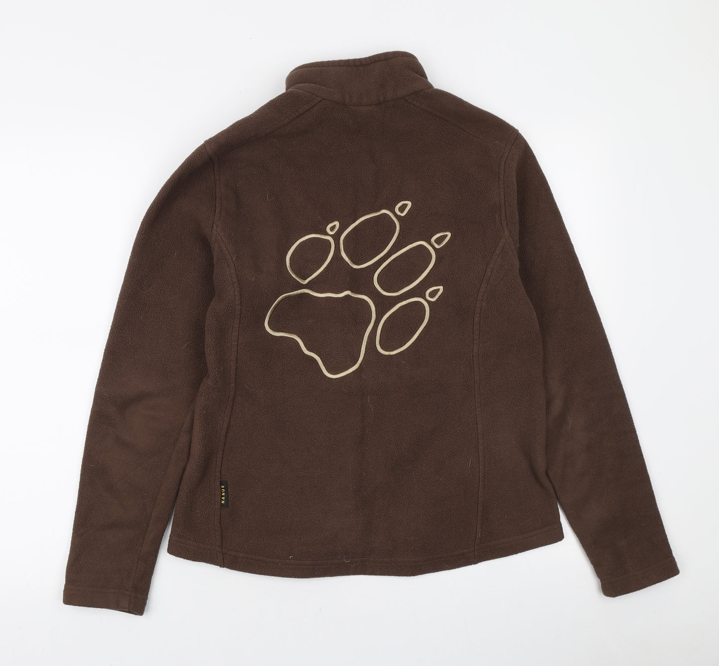 Jack Wolfskin Womens Brown Polyester Pullover Sweatshirt Size 10 Zip