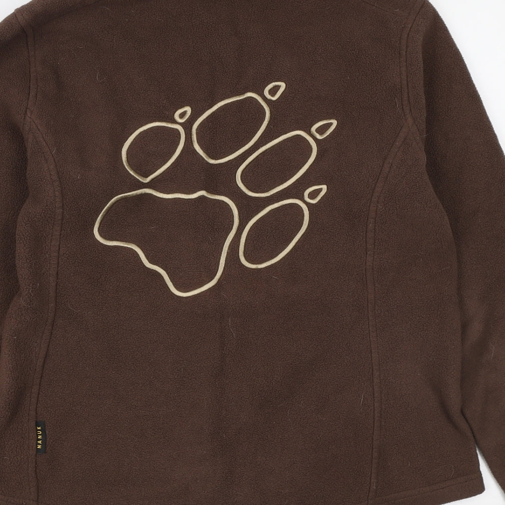 Jack Wolfskin Womens Brown Polyester Pullover Sweatshirt Size 10 Zip