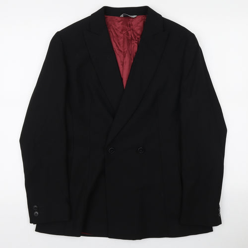 marks an] Womens Black Viscose Jacket Blazer Size 14