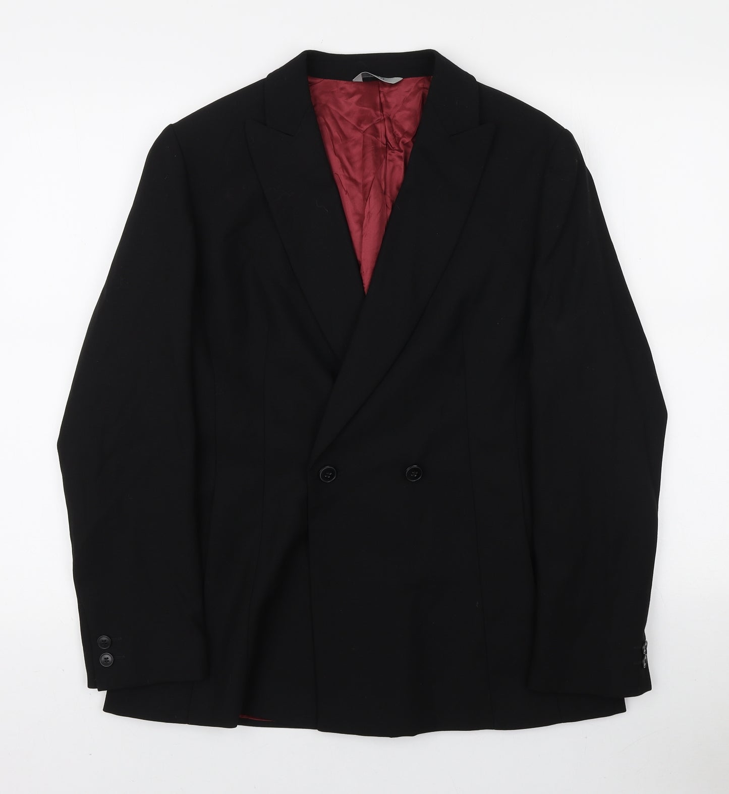 marks an] Womens Black Viscose Jacket Blazer Size 14