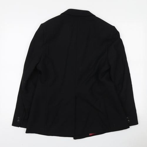 marks an] Womens Black Viscose Jacket Blazer Size 14