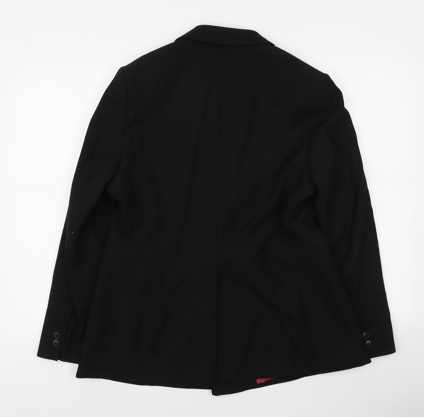 marks an] Womens Black Viscose Jacket Blazer Size 14