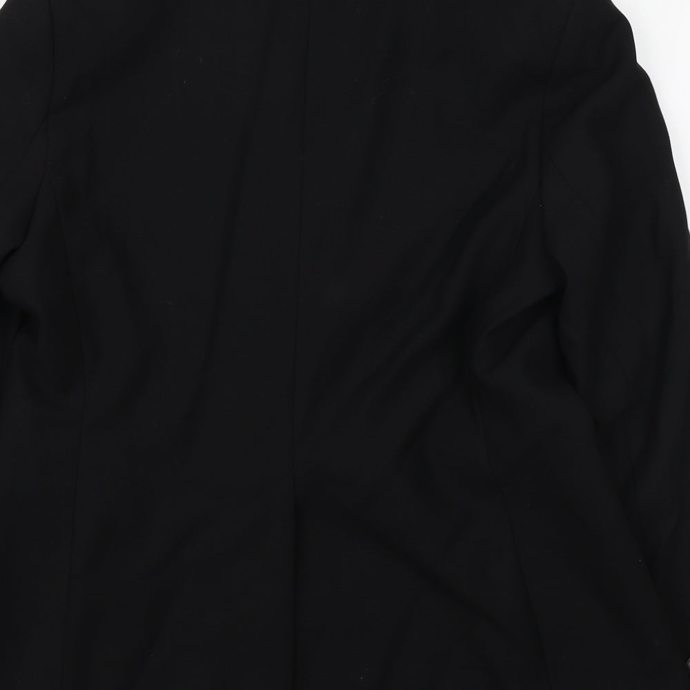 marks an] Womens Black Viscose Jacket Blazer Size 14