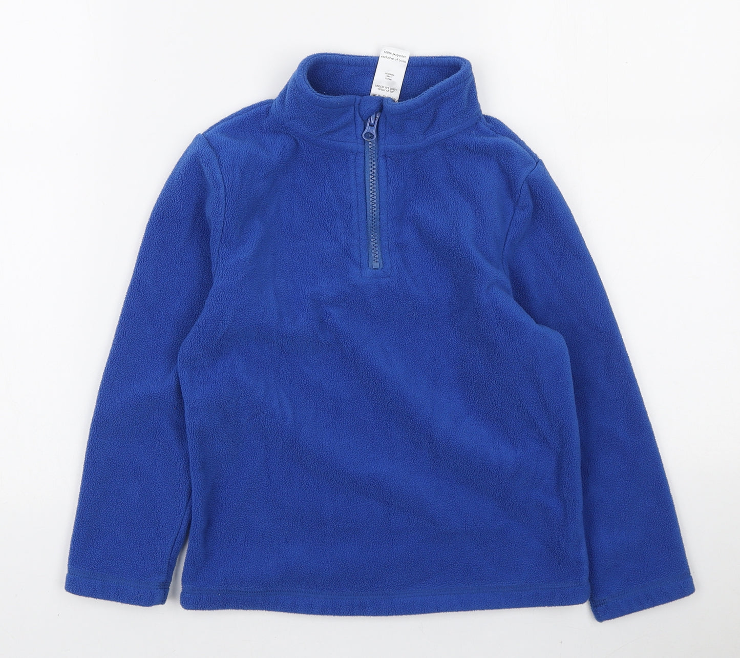 F&F Boys Blue Polyester Pullover Sweatshirt Size 5-6 Years Zip