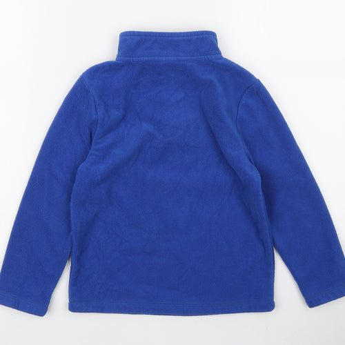 F&F Boys Blue Polyester Pullover Sweatshirt Size 5-6 Years Zip
