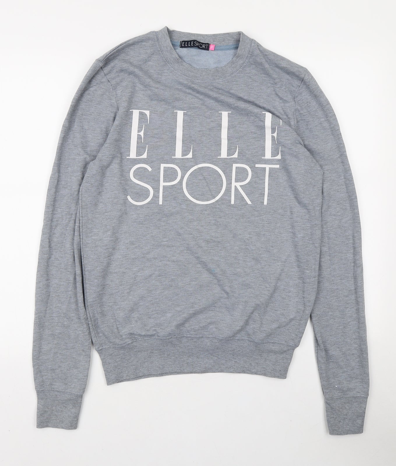 Elle Sport Womens Grey Polyester Pullover Sweatshirt Size 10 Pullover