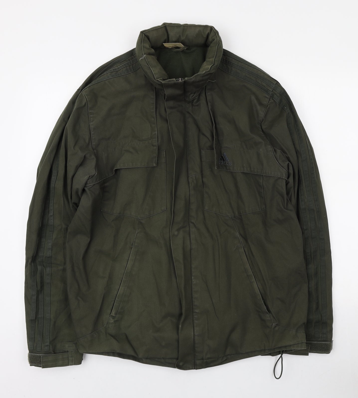 adidas Mens Green Jacket Size L Zip