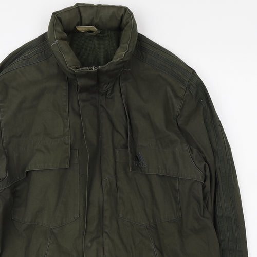 adidas Mens Green Jacket Size L Zip