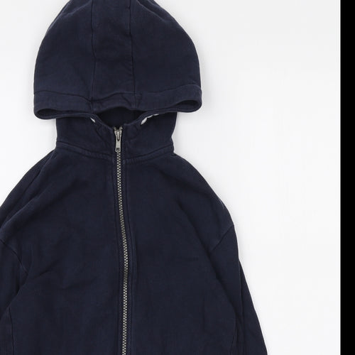 Marks and Spencer Boys Blue Polyester Full Zip Hoodie Size 12-13 Years Zip