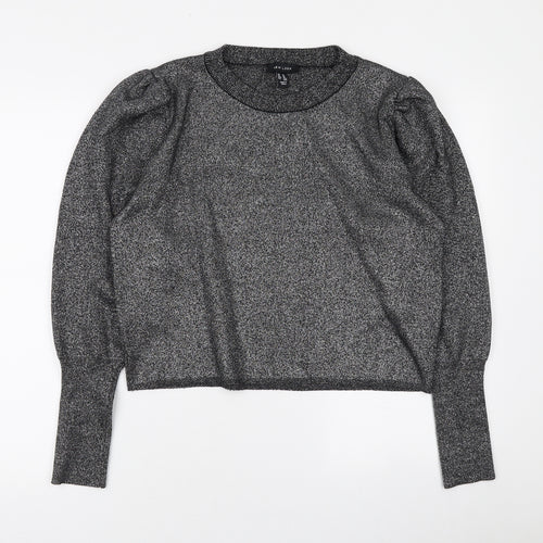 New Look Womens Black Round Neck Viscose Pullover Jumper Size 14
