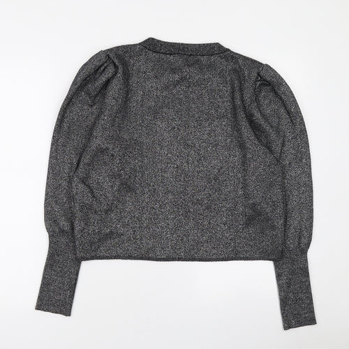 New Look Womens Black Round Neck Viscose Pullover Jumper Size 14