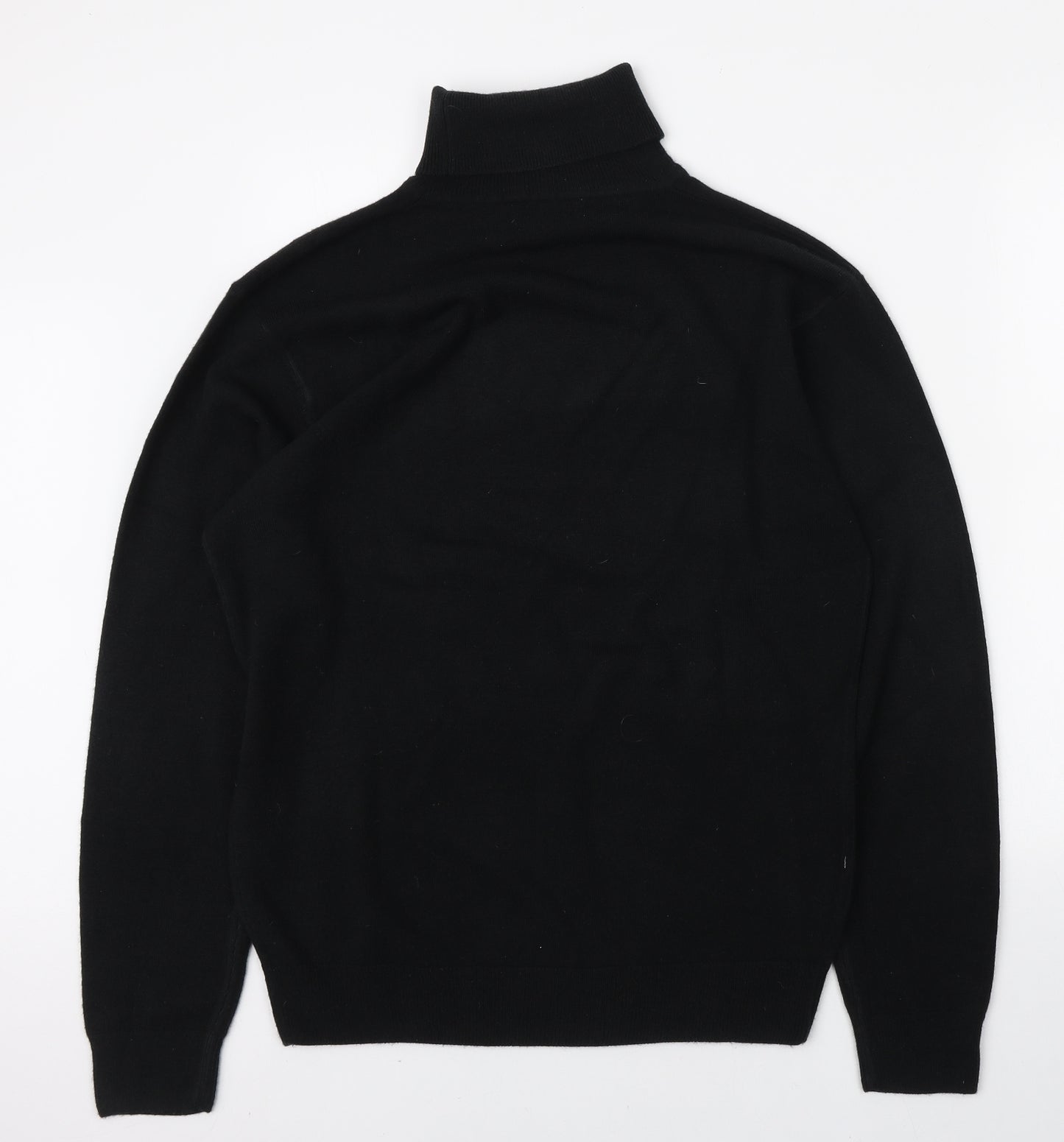 Dominic Stefano Womens Black Roll Neck 100% Cashmere Pullover Jumper Size 2XL