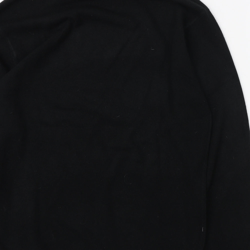 Dominic Stefano Womens Black Roll Neck 100% Cashmere Pullover Jumper Size 2XL