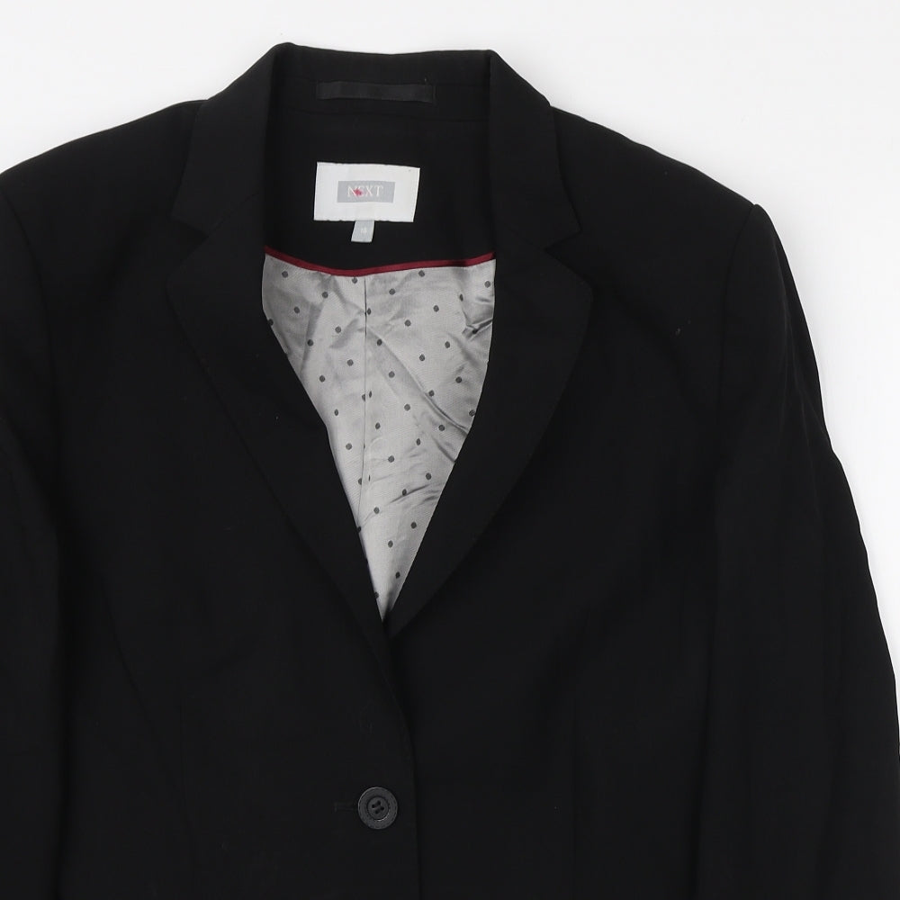NEXT Womens Black Wool Jacket Blazer Size 16