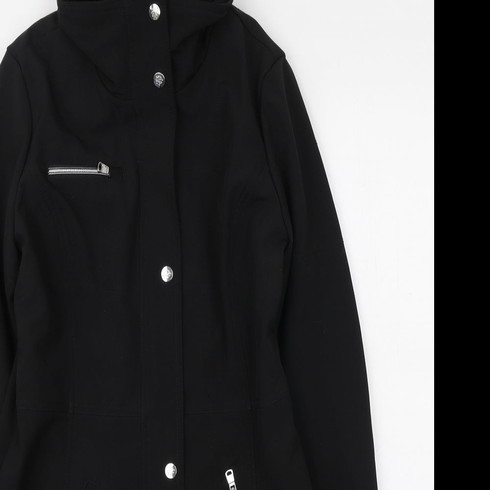 Jessica Simpson Womens Black Quilted Coat Size S Zip